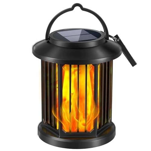 Image of HOIXZCS Solar Flame Lights Easy Installation LED Tungsten Filament Bulb for Bar Solar Lights Outdoor Waterproof Waterproof Flame Outdoor Tree, Lamp