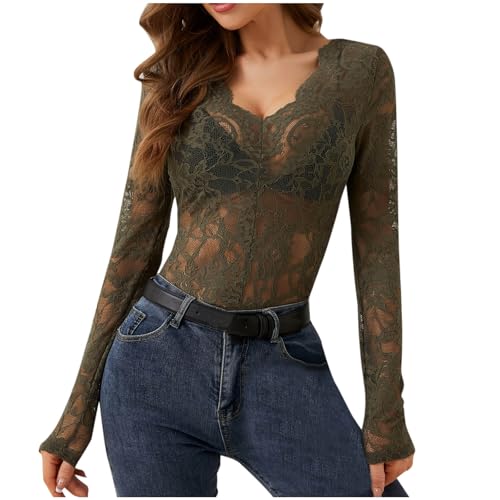 トップス YILON Bloom lace set blouse 41xYKHggTZL.jpg