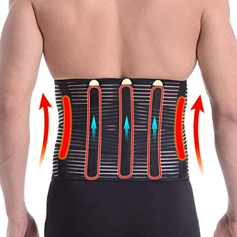 HOPEFORTH Lumbar Support Back Brace Belt Compression Waist Breathable Design Cover