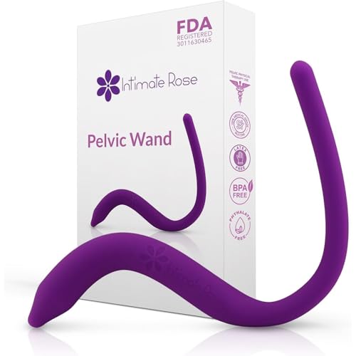 IntimateRose Pelvic Wand Pelvic Floor Muscle Trigger Point Massager Perineal Massage Tool for Pelvic Physical Therapy & Pain Relief BPA-Free Latex-Free Standard (Non-Vibration)