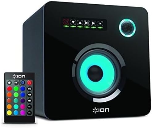ION Audio Flash Cube | Wired Bluetooth Speaker with Multicolored LED Ambient Lighting (Single)