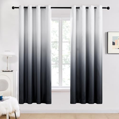 Deconovo Eyelet Curtains 72 Drop Thermal Insulated Eyelet Blackout Curtains for Boys...