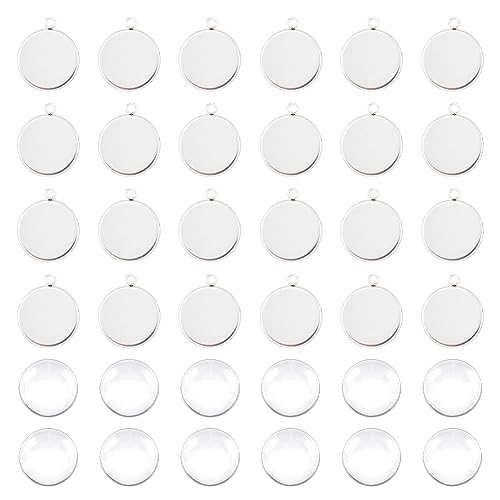 UNICRAFTALE 30セット ペンダントベゼル ミール皿 台座 トレイ25mm ブランクベゼル チャーム 304ステンレス鋼 30個ガラスカボション コネクタ カボションセッティング ステンレス色 丸皿ベース カメオ台 ブレスレット作り ネックレス用 アクセサリーパーツ 手芸 DIY用品 UNICRAFTALE 30セット ペンダントベゼル ミール皿 台座 トレイ25mm ブランクベゼル チャーム 304ステンレス鋼 30個ガラスカボション コネクタ カボションセッティング ステンレス色 丸皿ベース カメオ台 ブレスレット作り ネックレス用 アクセサリーパーツ 手芸 DIY用品