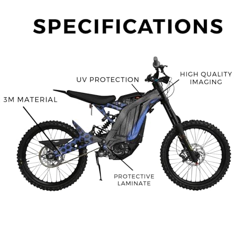 Image of Glossy Glitter Surron Light Bee Graphics Kit Wrap - Hex Blue - Sur-Ron Skin - Premium 3M Vinyl Protective Wrap Decal Cover - Easy to Apply | Crafted in The USA by MightySkins