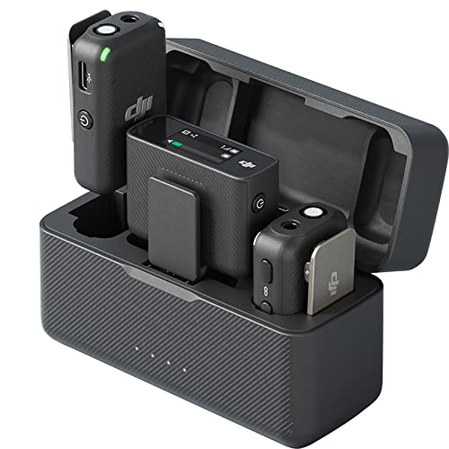 Microfono Lavalier Wireless ZIMAOER Con Custodia Di Ricarica – Riduzione Rumore, Trasmissione 40m E 8 Ore Di Autonomia