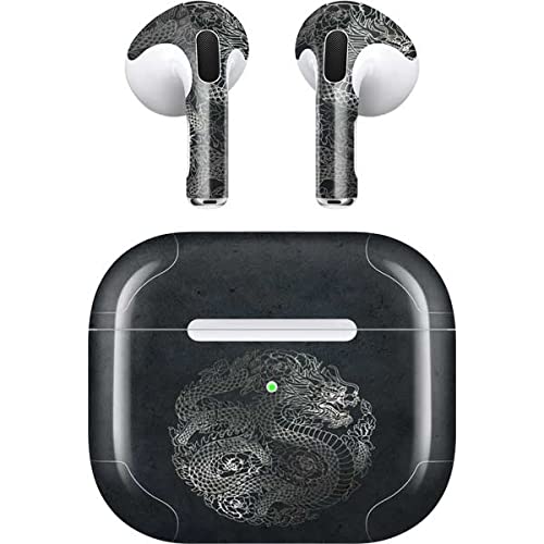 Skinit Decal Audio Skin Compatible with Apple AirPods (3rd Gen, 2021) - Skinit Originally Designed Chinese Black Dragon Design