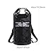 kowaku Dry Bag Storage Bag IPX6 Waterproof Lightweight Sturdy 10L Comfortable with Handle for Camping Beach Hiking Men/Women Boating, Black