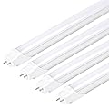 H&B Luxuries 4FT LED T8 Ballast Bypass Type B Light Tube, 18W, Single-Ended & Dual-Ended Connection, 2300LM, G13 Base,T8 T10 T12 Fluorescent Bulbs Replacement, UL & DLC - 5000K (4Pcs)