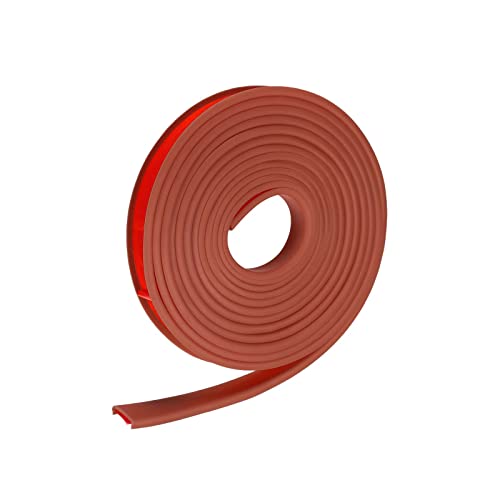 Image of uxcell U Shape Furniture Edge Banding, 4M Self Adhesive Flexible Edging Trim, 5x16mm TPE Edge Guards for Cabinets Furniture Repair Restoration, Brown