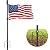 Black Flag Poles for Outside in Ground - 8FT Flag Pole for House with 2 Pronges Base - Stainless Steel Flag Pole Kit with 3x5FT American Flag for Yard Residential Commercial