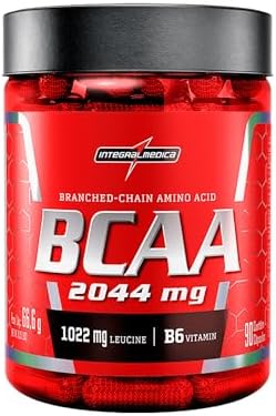 Aminoácidos Essenciais BCAA 2044mg 90 cápsulas - Para Energia e D...
