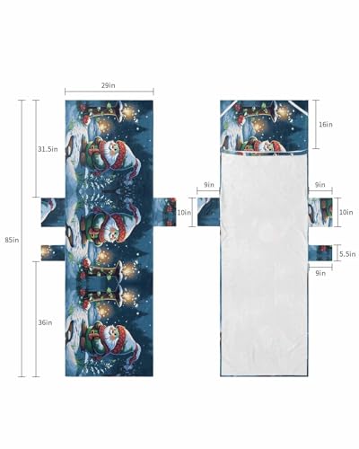 Christmas Gnomes, Beach Lounge Chair Towel Cover, Soft Chaise Lounge Towel with Side Pockets Patio Pool Chairs Cover for Beach/Pool Sunbathing 29x85 Winter Snowy Dwarf Plaid Tree