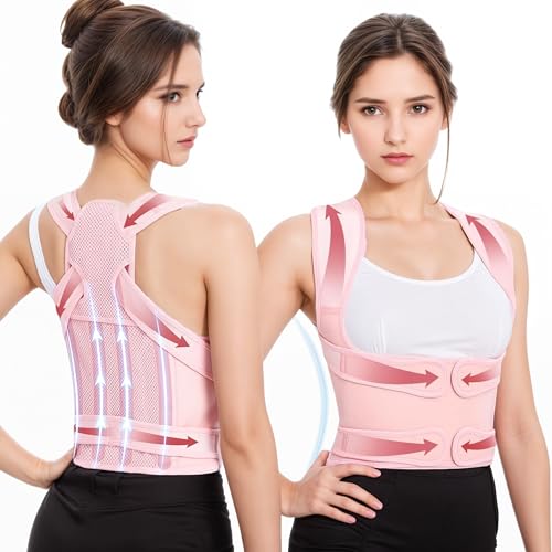 URBTFLM Back Posture Corrector for Women - Adjustable Straightener Back Brace Posture Corrector Under Clothes