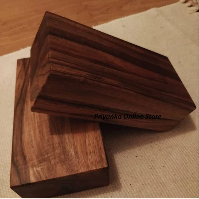 Premium Solid Wooden Yoga Block Brick Support for Decent Poses (Set of 2) (B08LCMDS7P) Amazon Price History, Amazon Price Tracker
