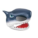 Hard Plastic Shark Mask with Sounds,Moving Jaw Fish Mask,Halloween Fish Costume,Gift Idea Shark Interactive Helmet,Mouth Movable Megalodon Cosplay Masks