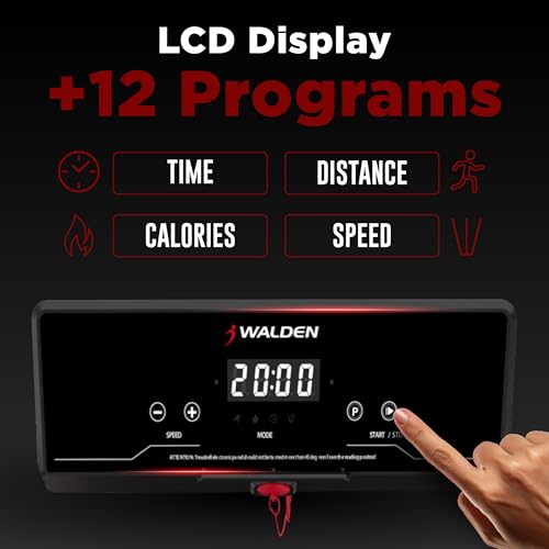 Folding Electric Treadmill with Handle Folding Treadmills - Foldable Running Treadmill LCD Screen - 6.2mp/h corredora electrica Walden Sports