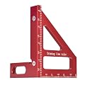 Imperial 3D Multi Angle Measuring Ruler, High Precision 45/90 Degree Woodworking Square Protractor Aluminum Alloy Miter Triangle Ruler Layout Measuring Tools for Engineer Carpenters, Wood Working Tool