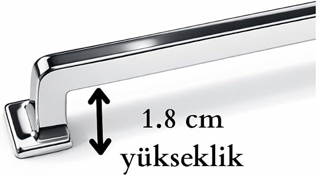Canik Mobilya Kulpları, 5 Adet Metal, TV Ünitesi Yatak Odası Çekmece Vestiyer Mutfak Dolap Kulbu (Krom, 160 mm)