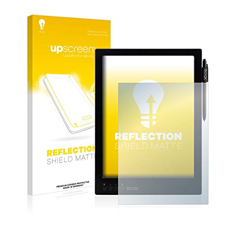 upscreen. Reflection Shield Matte Screen Protector for Onyx Boox Max 2, Matte and Anti-Glare, Strong Scratch Protection, Multitouch optimized