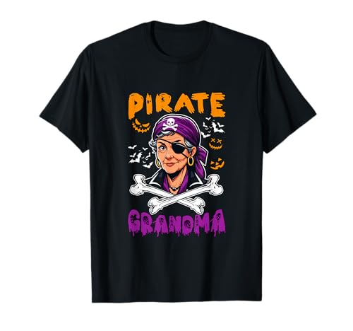 Pirate Grandma Halloween Pirate Lover Funny Men Family Group T-Shirt