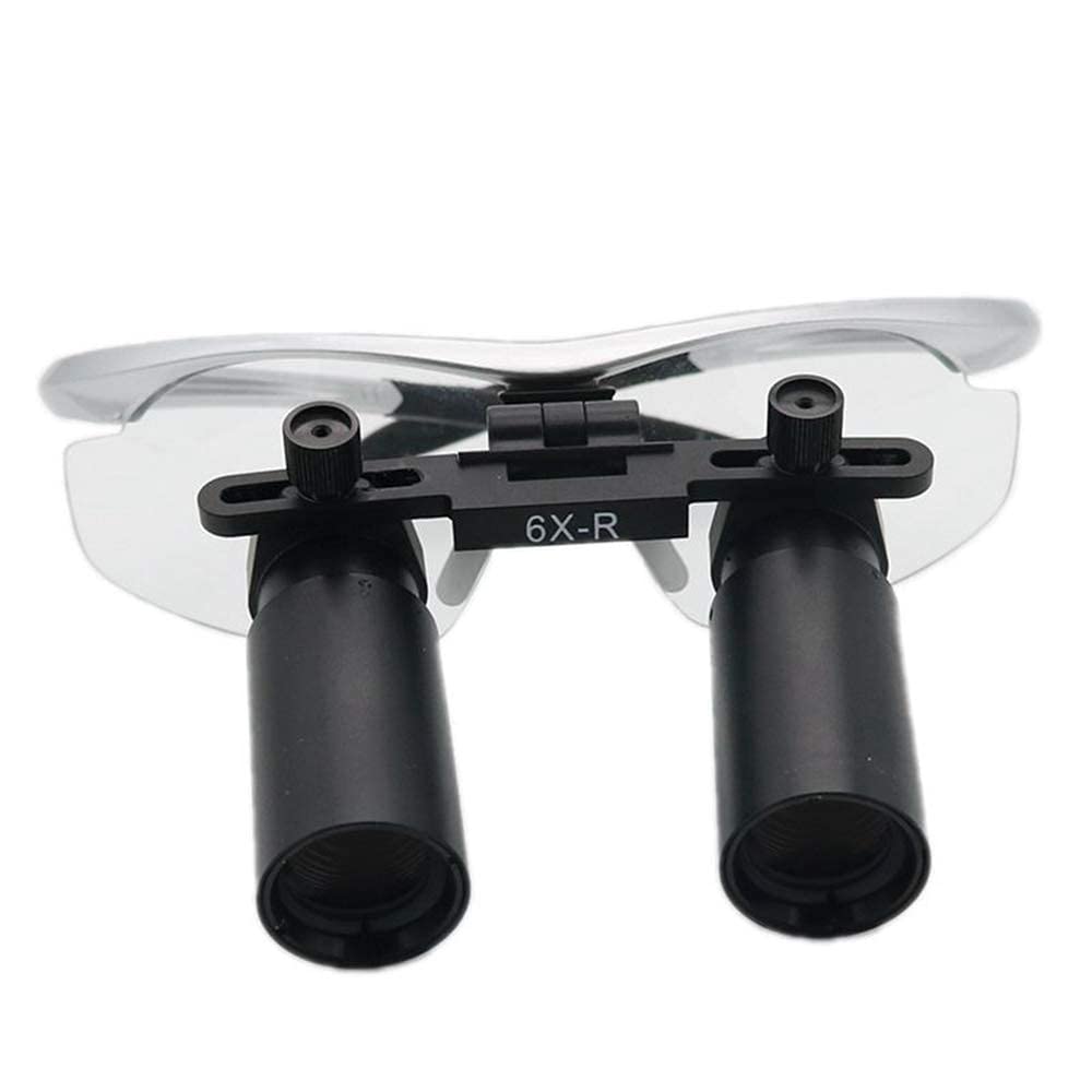 Lupas Binoculares 6X, Lupas Ópticas con Montura De Cristal, Lentes De Aumento De Alta Potencia, Distancia De Trabajo De 420 Mm.,
