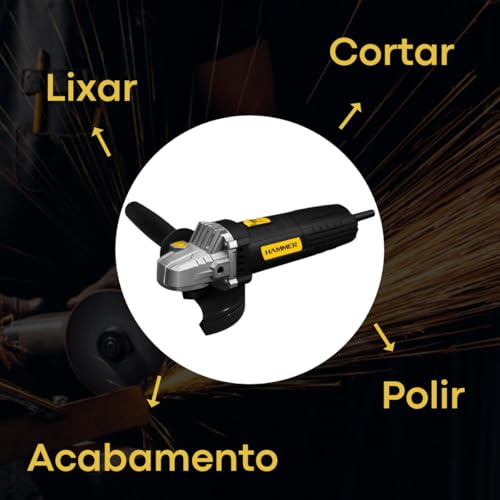 Esmerilhadeira Hammer 710w Lixadeira Angular 4 1/2
