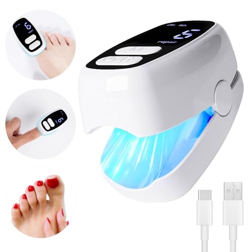 Saviland Actualizar dispositivo láser de limpieza de hongos en las uñas, tratamiento de hongos en las uñas, temporizador intensivo rápido, recargable, terapia con láser frío, dispositivo de limpieza y