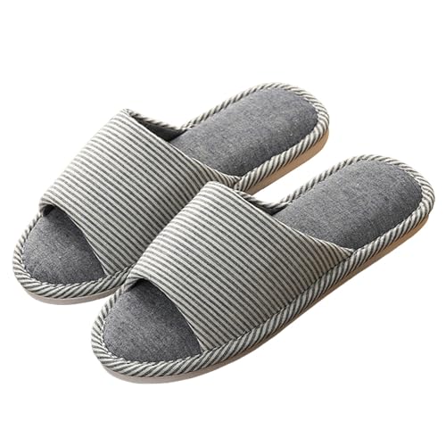 Zapatillas de estar por casa para mujer y hombre, juego de zapatillas de casa para invitados, lavables, planas, antideslizantes, unisex, espuma viscoelástica, cómodas pantuflas para verano, zapatillas