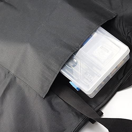 Quupy 1 Pcs Waterproof Canvas Art Portfolio Bag,Artist Drawing Tote Bag,For Putting Student Art Work And Artist Work,Black, 680Mmx530Mm #TOP3