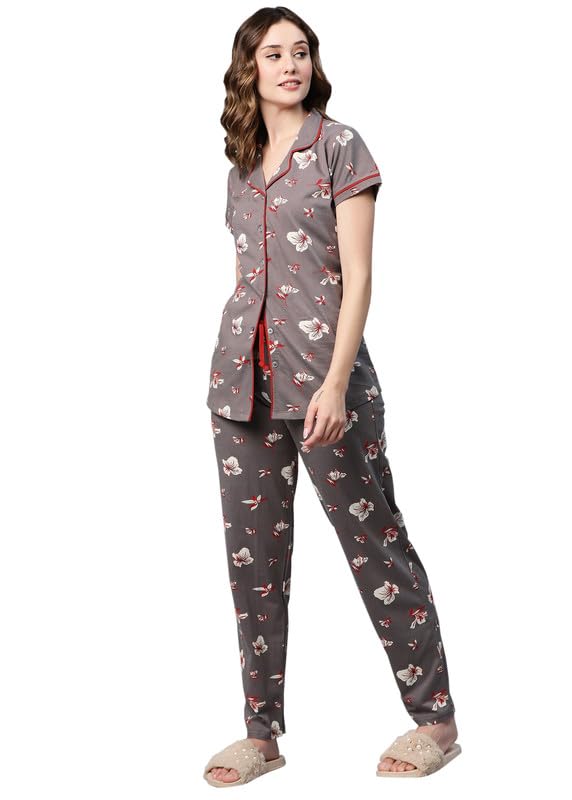 Image of AV2 Women's Cotton Polka Dots Night Suit Pajama Set