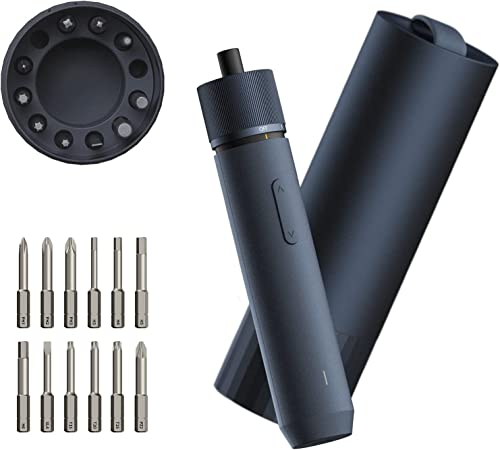 Visseuse sans Fil 3,6V, HOTO Tournevis Electrique sans Fil, Conception Tout-en-un, Chargeur USB-C, Manuel et Electrique, Lumière LED sans Ombre, 3 Couples,1500 mAh Batterie, 12 Embouts