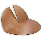 Material Rígido: La tapa de mesa redonda plegable está hecha de tableros de varias capas, ofreciendo buena capacidad de carga y la opción de aumentar temporalmente la superficie de la mesa. También es impermeable, lo que hace que la limpieza diaria sea muy fácil, las manchas se limpian sin esfuerzo