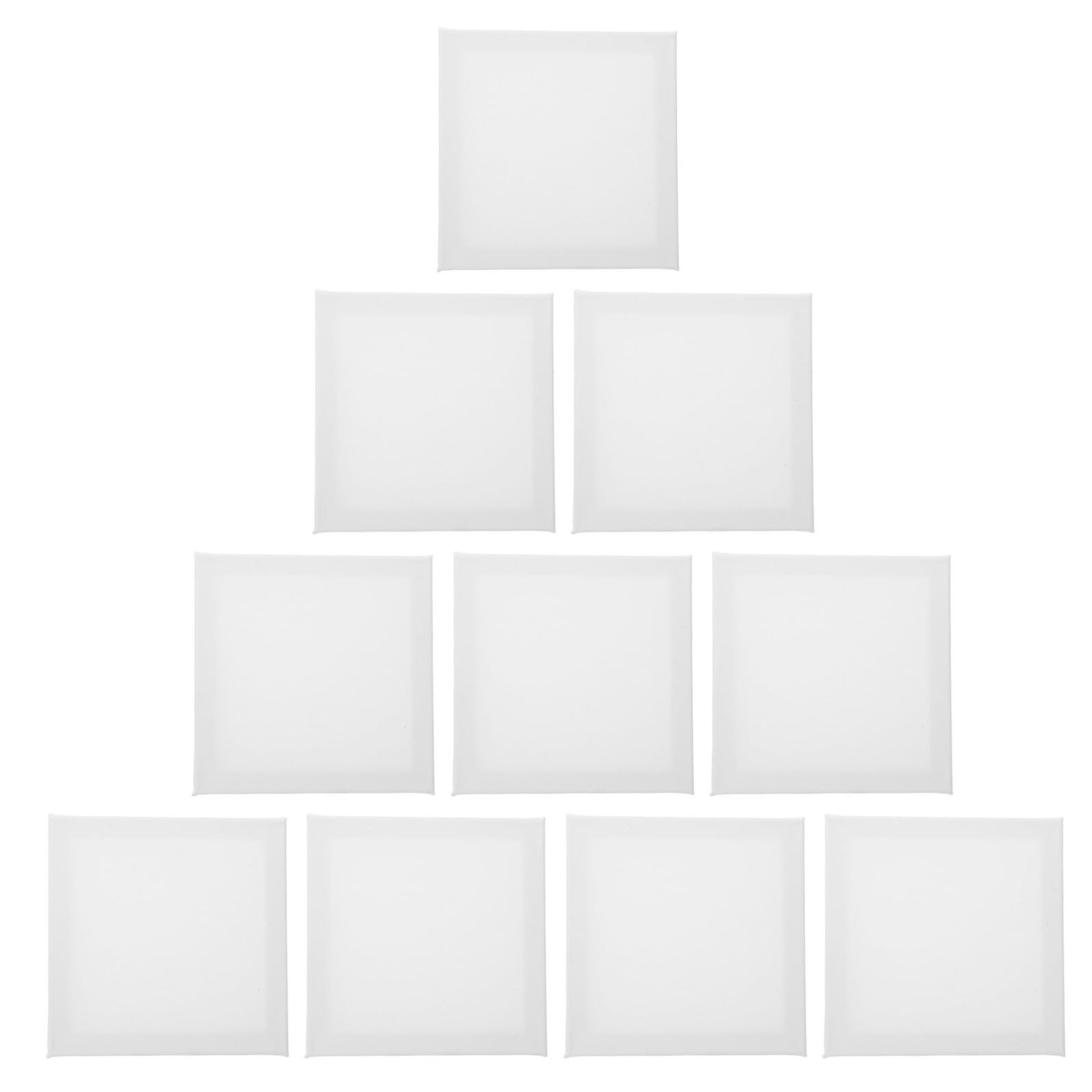 Alipis Lot de 10 Cadres pour Toile Encadrée 20x20 Cm en Coton 100% Pur, Supports pour Peinture à L'huile et Acrylique, Châssis Bois Robuste, Kit de Toiles D'artiste Prêt à