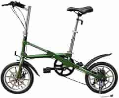 Amazon | YZBIKE 14インチ ミニベロ 折りたたみ自転車 シマノ7段