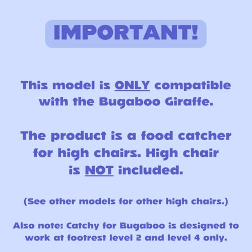 Image of CATCHY - Food Catcher - Compatible with Bugaboo Giraffe + 11 Other High Chairs - Highchair Sold Separately - Baby Food & Mess Catcher - Under High Chair Accessory | High Chair Food Catcher - High Chair Sold Separately - Baby & Toddler Food & Mess Catcher - Under High Chair Accessory