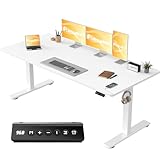 Flamaker Höhenverstellbarer Schreibtisch Ganze Tischplatte 160 x 60 cm...