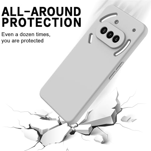 Image of FIRST MART Matte Silicone Back Cover for Nothing Phone 3A - Grey