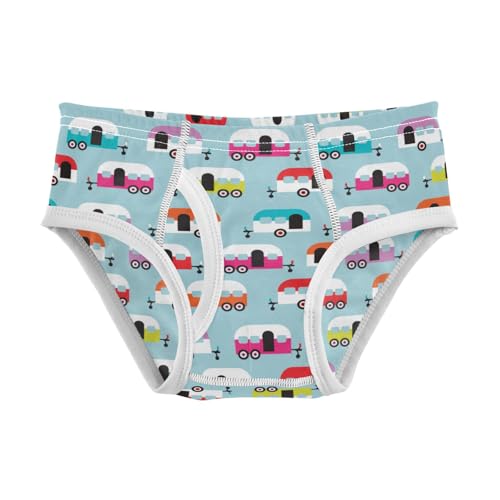 Boys' Exclusive Briefs Toddler Underwear 95% Combed Cotton Boxerbriefs 2T Camper Van Bus Pattern Cars 49