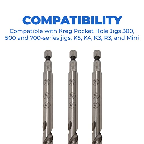 Mèche de perçage Kreg Easy-Set Pocket-Hole Drill Bit pour assemblage invisible - 5