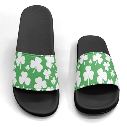 Happy St Patricks Day Design Slippers Sandals for Women Men Casual Athletic Sandals Pool Shower Indoor Outdoor Slide Slippers4