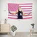 Shmbada 3x5 Ft PaigeBueckers Decorative American Flag with 2 Brass Grommets, Double-Stitched Indoor Outdoor Wall Hanging Tapestry, Perfect for Bedroom, Living Room & Dorm Decor, Black