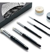 ARTIFY Drybrush Set with Dampening Pad and Brush Soap: 5 Sizes Professional-Grade Dry Brush for E...