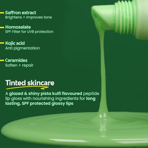 Image of Rivona Naturals Tinted Peptide Lip balm with SPF 30 (Pista Kulfi)