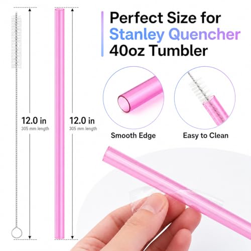 Image of Joshey Replacement Straws for Stanley Quencher 40oz Tumbler, 6 Pack