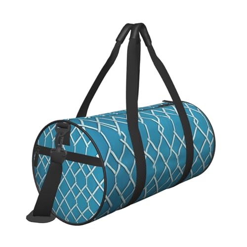 Blue Lattice printed Travel Bag Casual luggage bag3