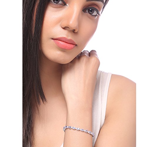 Tanzanite Bracelet, Natural Tanzanite Oval Tennis Bracelet in .925 Sterling Silver, December Birthstone Bracelet, Gifts for Her2