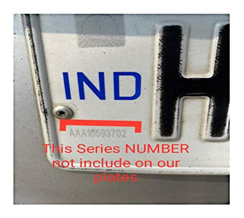 Image of IND accesorise Decorative Custom Plate and Black Plastic Frame, Bike Size White | Pack of 4 (RED)