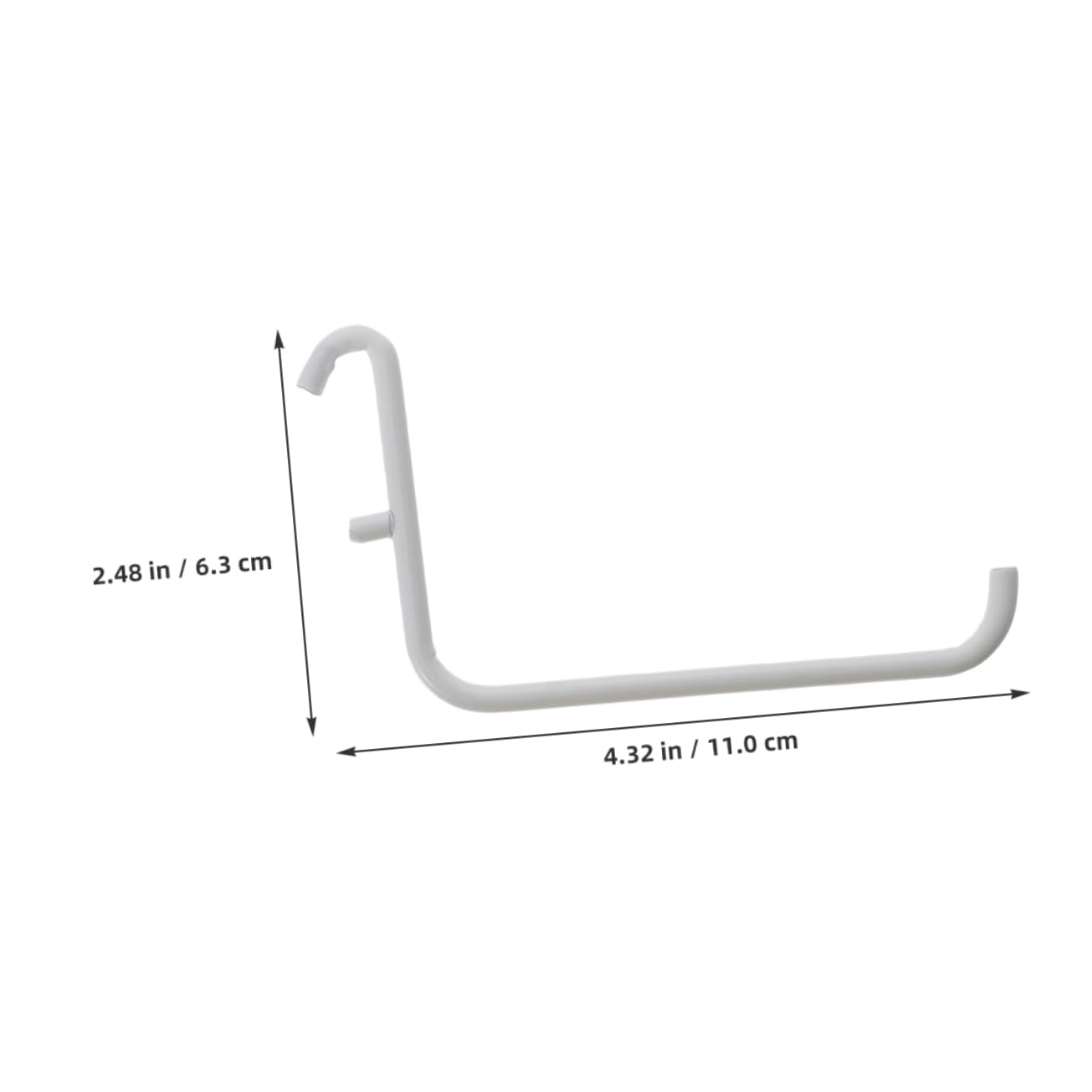 SOLUSTRE 4pcs Metal Paint Finish Hooks for Pegboard DIY Projects Organizer Tool Storage Accessories Garage Home Workshop White Pegboard Hooks