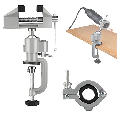 Étau D'Établi Avec Base Pivotante 360° - Largeur Mâchoire 70 Mm, Ouverture 77.5 Mm - Acier - Pour Bois, Métal