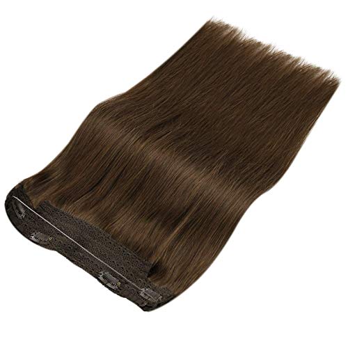 Light Brown Halo Human Hair Extensions 12inch 80g/set